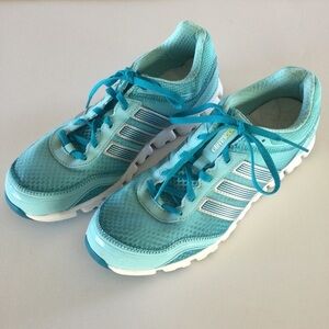 Adidas Climacool Blue Green Teal Canvas Athletic Shoes Size 8.5